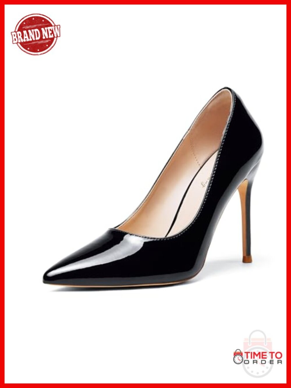 High Heels Pointed Toe Stiletto 4 Inch Slip On Pumps Office Wedding